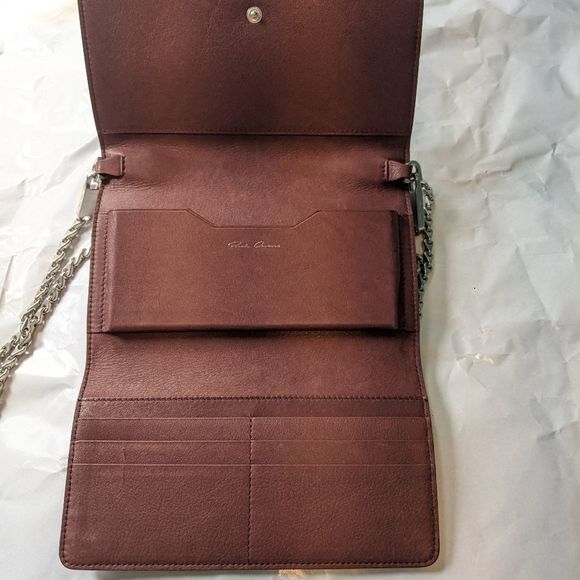 RICK Owens brown leather wallet chain new no tags - Picture 6 of 8